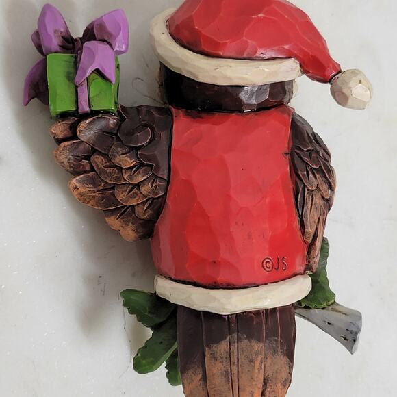 Jim Shore Heartwood Creek Santa Owl Ornament Hand Painted Holiday Christmas Tree - Picture 5 of 11